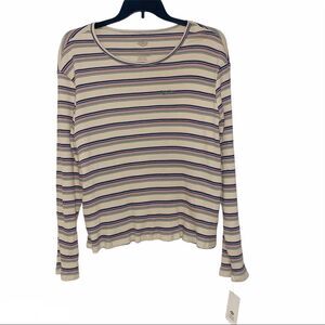 NWT Dickies Stripped Rib along Sleeve Top